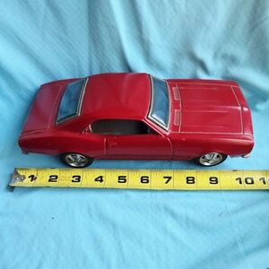 VINTAGE 1960S TIN LITHO RED CHEVY CAMARO SS BATTERY TOY CAR 10" COLLECTABLE WORK
